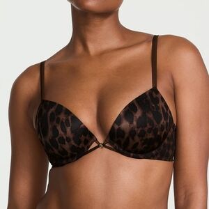 Nwt! Victorias Secret Push Up Leopard Print Bra Size 32C